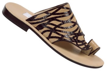 Mauri "Muscat" 1672 Dune Genuine Lizard Suede Sandals