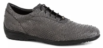 Mauri "9295/1" Matt Maculated Grey Genuine Python Dress Shoes.