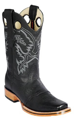 Los Altos Black Grasso W/ Rage Sole Rodeo  Boots 814C2705