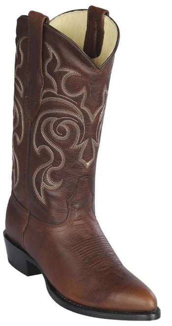 Los Altos Walnut Genuine Rage Leather Medium Round Toe Cowboy Boots 609940