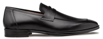 Mezlan Avenue 20910 Men's Black Calfskin Penny Loafer Handmade in Spain.