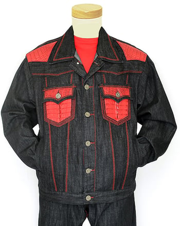 G-Gator Genuine Hornback Alligator Denim Jacket  J33/1