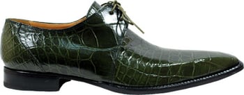 Mauri 53125 Money Green Genuine All-Over Alligator Belly Skin Shoes