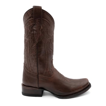 Ferrini "Wyatt" Chocolate Genuine Full Grain Leather Narrow Square Toe Cowboy Boots  14671-09