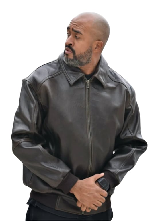 G-Gator 2066 Bomber Jacket Brown Lambskin Leather | Lightweight Ribbed
