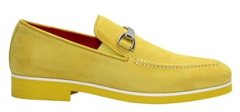 Emilio Franco Nino II Men's Yellow Italian Suede Bracelet Loafers