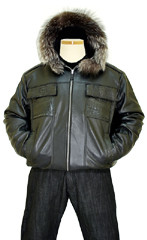 G-Gator Genuine Hornback Alligator Jacket With Fox Fur Trimming On Hood 2077/4