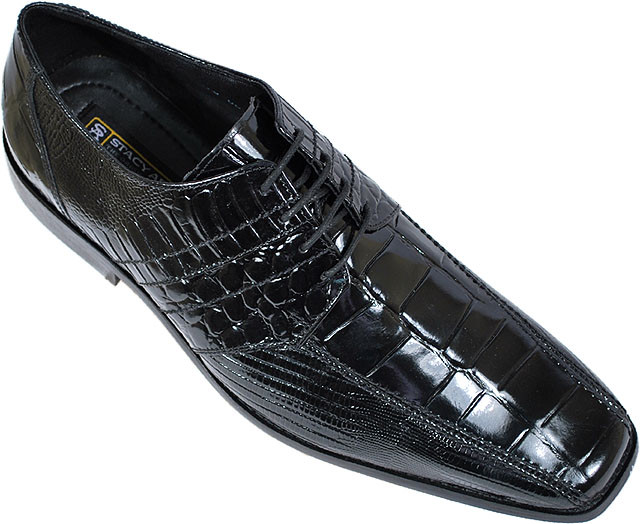 Stacy Adams Black Alligator Shoes 24675 Upscale Menswear