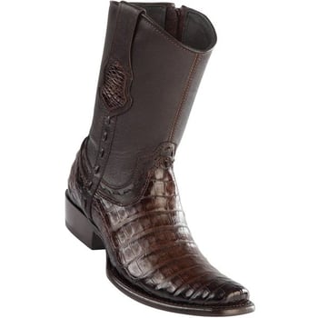 Wild West Faded Brown Genuine Caiman Belly Dubai Toe Cowboy Boots 279B8216