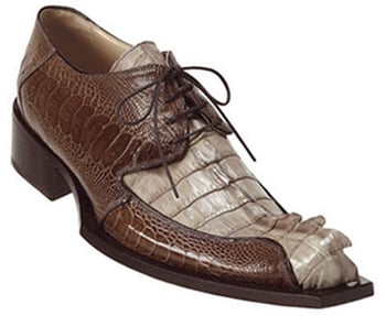 Mauri "Barometer" 44150 Brown/Cork Genuine Hornback Crocodile Tail/Ostrich Shoes