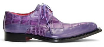 Fennix Italy Frank Purple Genuine Alligator & Italian Calfskin Derby Shoes