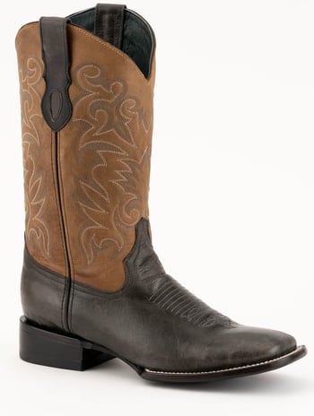 Ferrini "Colton" Nicotine Full Grain Leather Square Toe Cowboy Boots 11093-24