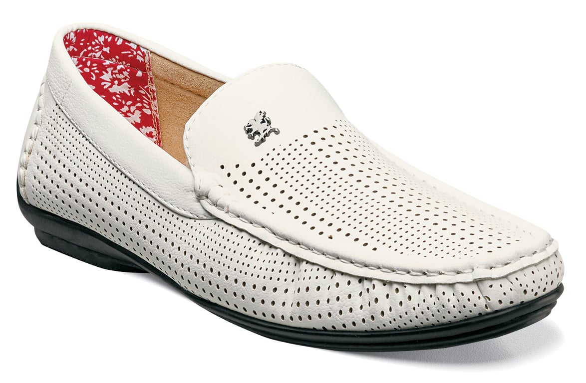 Stacy adams white loafers online