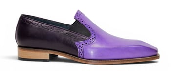 Duca Di Matiste Paliano Lavander / Purple Calf Leather Dress Shoes with Leather Sole