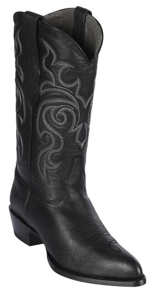 Los Altos Black Genuine Goat J Toe Cowboy Boots 999205