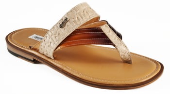 Mauri " Mermaid " 1476/3 Bone Genuine Karung Embossed / Patent Leather Sandals.