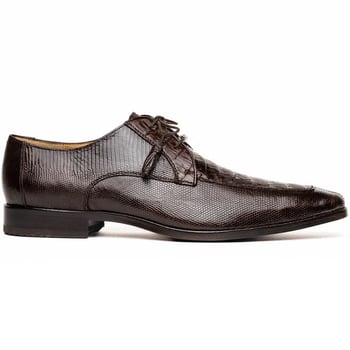 Marco Di Milano "Merida" Brown Genuine Caiman And Lizard Dress Shoes