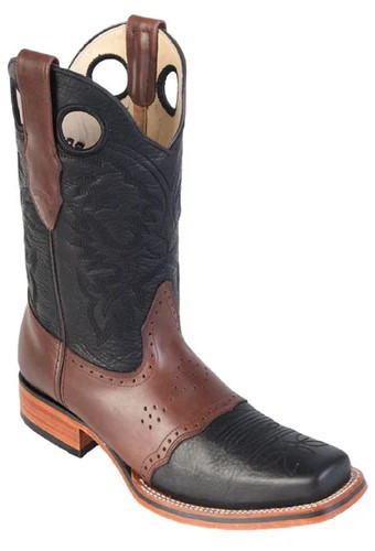 Los Altos Black Brown Grasso W/ Rage Sole Rodeo  Boots 8142705