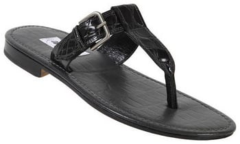 Mauri 1252 Charcoal Grey Genuine All-Over Crocodile Flanks Sandals