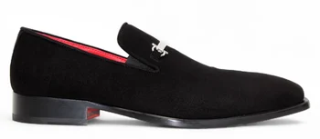 Emilio Franco Francesco Men's Black Genuine Suede Bit Loafer