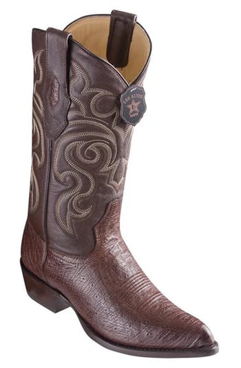 Los Altos Brown Genuine Smooth Ostrich J Toe Cowboy Boots 999707