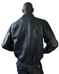 G-Gator 1051 Navy Genuine Lambskin Men's Varsity Bomber Jacket