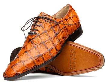 Marco Di Milano Olivieri Brandy Pirarucu Handmade Oxford Shoes