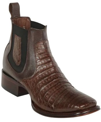 Los Altos Brown Caiman Belly  W/Black Sole Rodeo  Boots 82BV8207