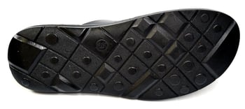 Faranzi Black Vegan Leather Dress Casual Fisherman Sandals FR421408