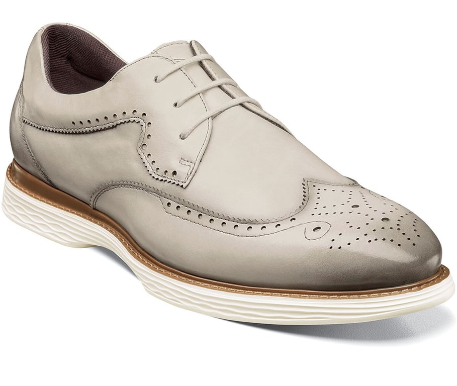 Stacy Adams Men\'s Wingtip Leather Oxford Dress Shoes, Ice, Sz 12 Stacy Adams Nichols Wing Tip Lace Up, Cognac - Brown | Dress  main image 4