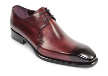 Emilio Franco "Franco" Burgundy Genuine Italian Calf Leather Lace-Up Dress Shoes.