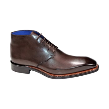 Emilio Franco "Rocco" Chocolate Genuine Italian Calf Leather Dress Ankle Boots.