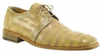 Mauri  "Meringue" 091 Taupe Star Embroidered Genuine Lizard Shoes