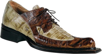 Mauri  "Soul" 44157/1 Tabac / Bone Hornback Genuine Crocodile Shoes