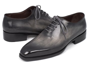 Paul Parkman "044GRY" Gray / Black Genuine Leather Wholecut Shoes.