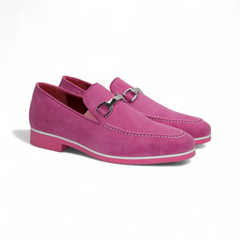 Emilio Franco Nino II Pink Genuine Italian Suede Bracelet Loafers