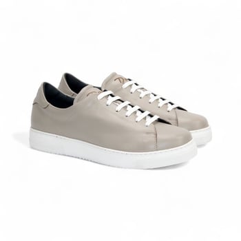 Marco Di Milano Moncalieri Gray/White Genuine Alligator and Cobra Skin Sneakers
