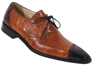Mauri Pelican 1075 Men's All-Over Alligator Lace-Up Shoes