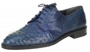 Mauri  "Demostene" 2581 Blue Genuine Ostrich Shoes