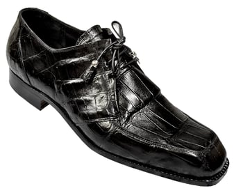 Mauri "2154/2" Black All Over Genuine Alligator Shoes