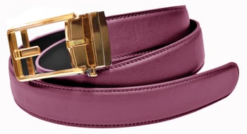 Serpi Berry Genuine European Calfskin Leather Adjustable Track Belt R1