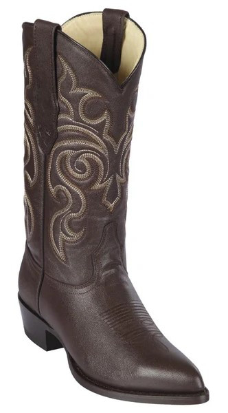 Los Altos Brown Genuine Goat Leather J Toe Cowboy Boots 999207