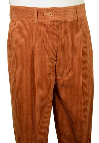 Bagazio Copper Irish Cotton Corduroy Classic Fit Slacks BM882N8