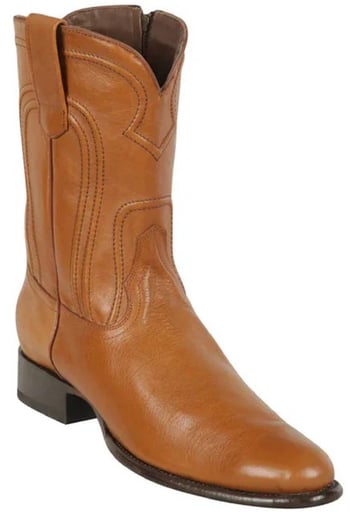 Los Altos Honey Genuine Belmont Round Roper Toe With Zipper Style Cowboy Boots 69Z2151