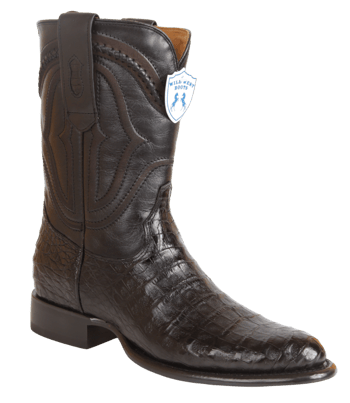 Wild West 269I8205 Black Genuine Caiman Belly Skin Roper Toe Cowboy Boots