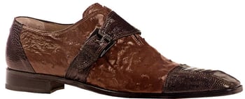 Mauri "Hyde-Park" 2806 Kango Tabac / Sport Rust Genuine Ostrich / Ostrich Leg  Shoes