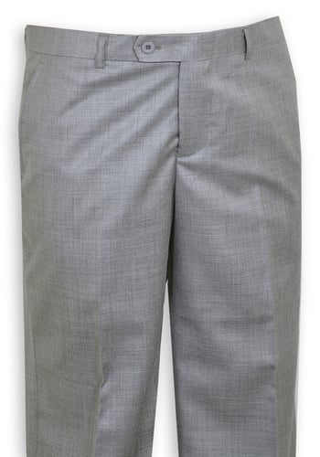 RuYi Grey Flat Front Slim Fit Dress Slacks P3486