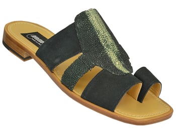 Mauri "1463/1" Forest Green Genuine Stingray / Suede Sandals