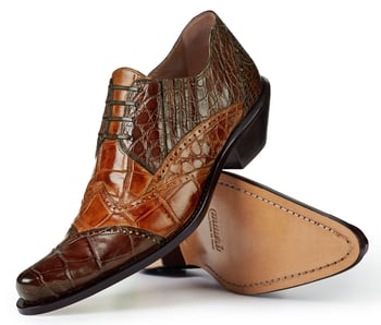 Mauri "Heat" 44223 Sport Rust / Brandy Genuine Alligator Hand-Painted Shoes