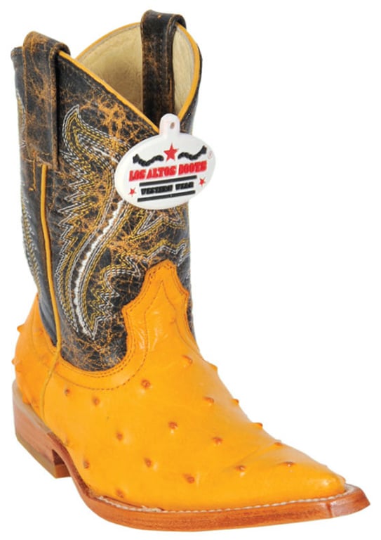 Los Altos Genuine Gator W/Ostrich Casual Shoe/Boot in Buttercup Lace Up SZ 7.5 Los Altos Genuine BUTTERCUP Caiman Crocodile Ostrich Casual  main image 4